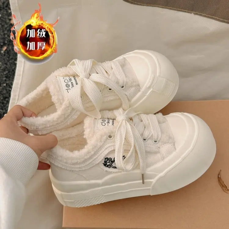 New Spring Women Breathable Sneakers Cute Pink Graffit Shoes Thick Heel Sneakers Casual Running Platform Y2K Lolita Sports Shoes