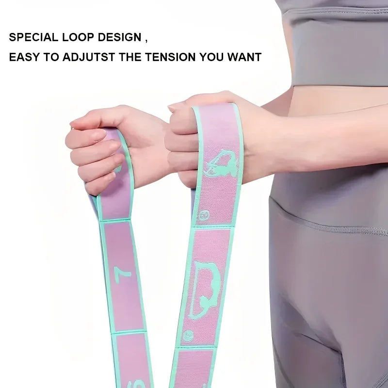 90 cm Yoga Stretching Belt with Adjustable Loops