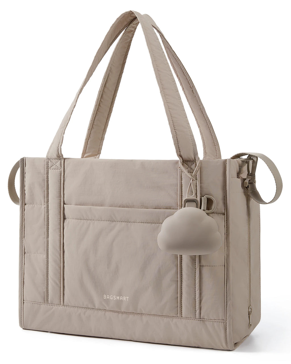 BAGSMART Diaper Bag Tote 5-in-1 Mommy Bag Water Resistant Puffer Baby Bag with Pacifier Case Insulated Pockets