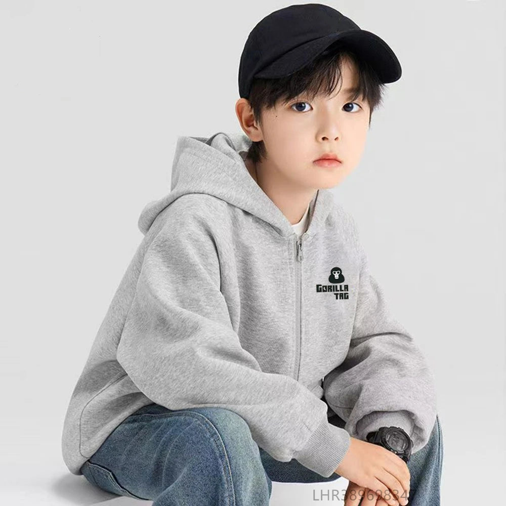 Children’s Zip-Up Gorilla-Print Hoodie