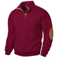 Men's Vintage Stand Collar Sweatshirts Long Sleeve Casual Pullovers Spring Autumn New Sweatshirt Coats Streetwear Male Button Up