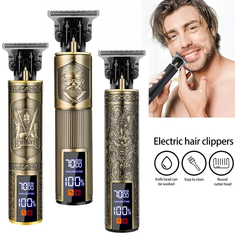 Rechargeable USB Hair Clipper with Stainless-Steel Blades