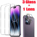 Screen Protection For iPhone 16 15 17 18 14 13 12 11 Pro Max Tempered Glass iPhone 15 Pro Camera Lens Film iPhone 16 Plus 13 Min