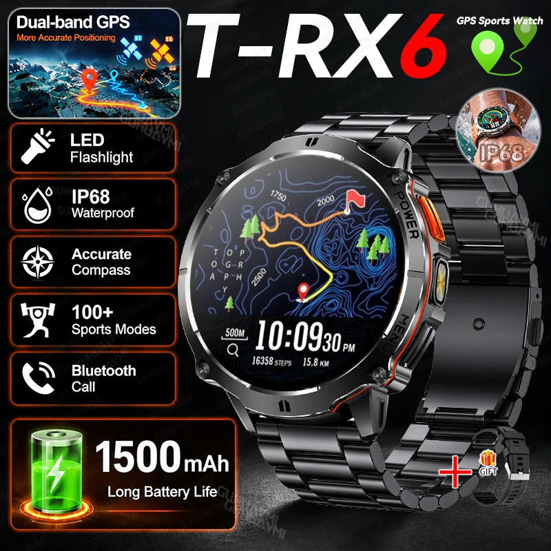 T-RX6 Ultra GPS Sports Smartwatch with Compass