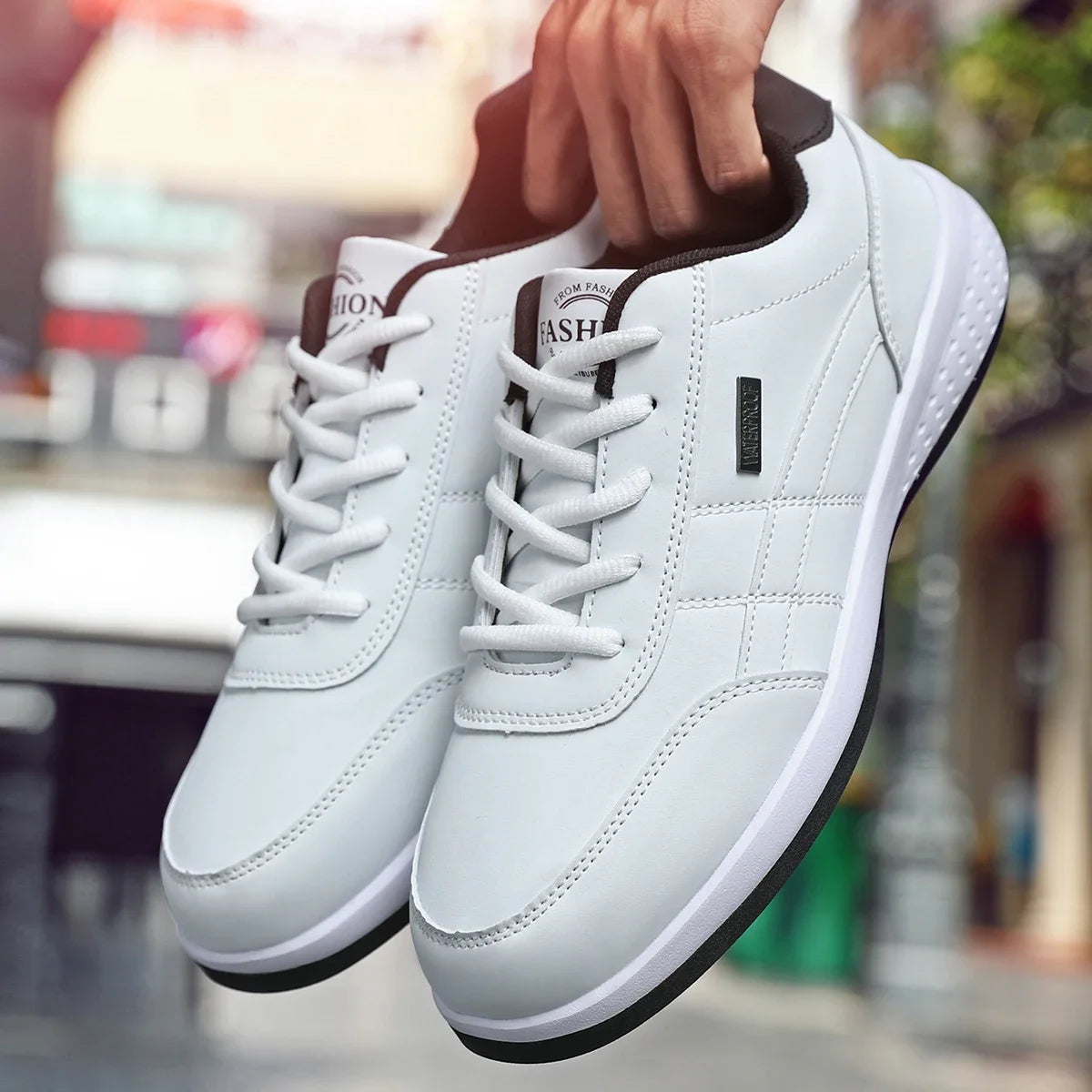 Men's Shoes Spring Autumn Waterproof Walking Sneakers Leisure Male Leather Sports Shoes Non-Slip Footwear Tennis for Men
