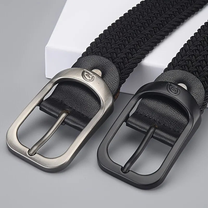 Men's Casual Woven Elastic Belt, Outdoor Sports Belt for Women, No-Punch Climbing Work Belt, Fashion Belt for Men and Women