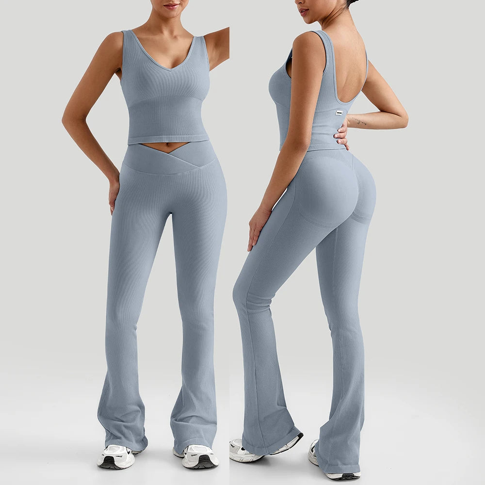 Yoga-Set für Damen, Top und Leggings