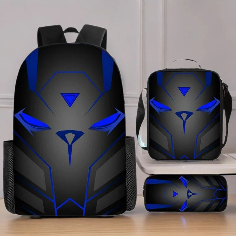 Luxury Novelty Peculiar Cool mechanical style 3D Print 3pcs/Set pupil School Bags Laptop Daypack Backpack Lunch bag Pencil Case