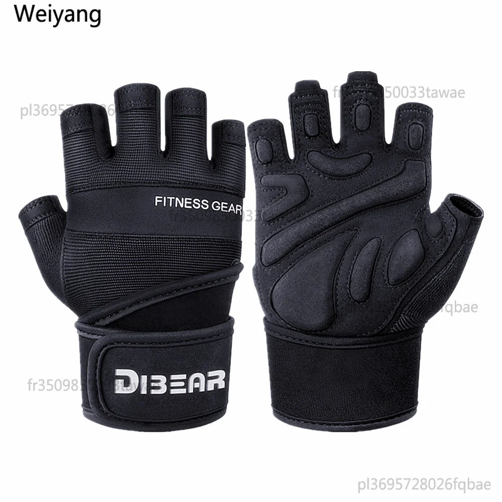 Weightlifting Gloves with Wrist Support for Gym Training