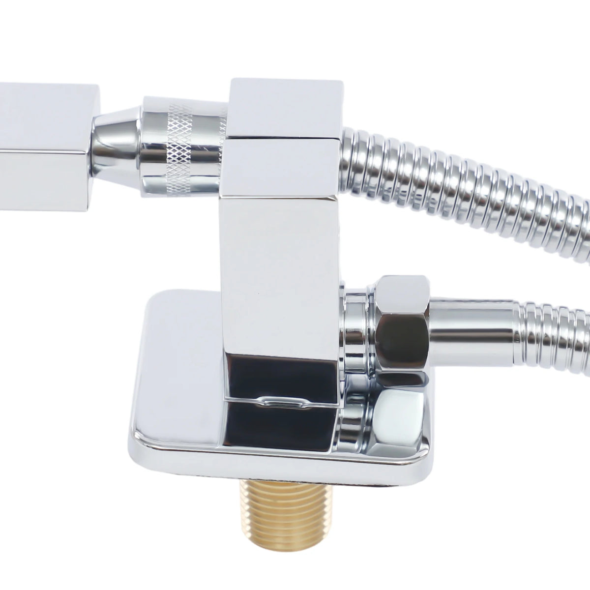 Aufputz-Duschset, Wandmontiertes Duschsystem Badezimmer-Duschset Silber/Schwarz