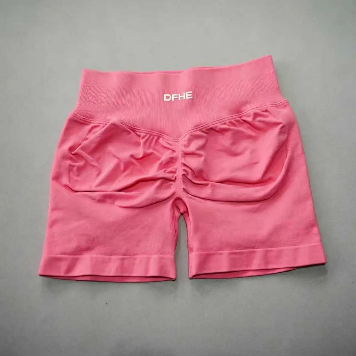 Pantaloncini yoga donna in nylon a vita alta