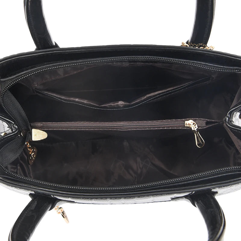 2026 Luxury Designer Handbag Brand Ladies Crocodile Patterned Patent Leather Tote Bag Crossbody Shoulder Bags For Women Bolsos