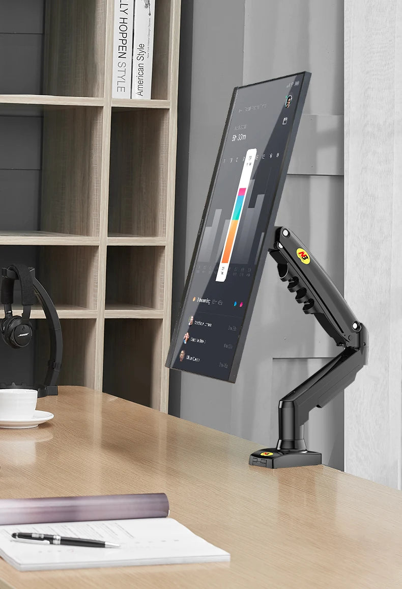 NB NEW F80 2-9kg 17-30' Desktop-LCD-Monitorhalterung mit Gasfeder, ergonomischer Vollbewegungs-Tischarm, Dual-Arm