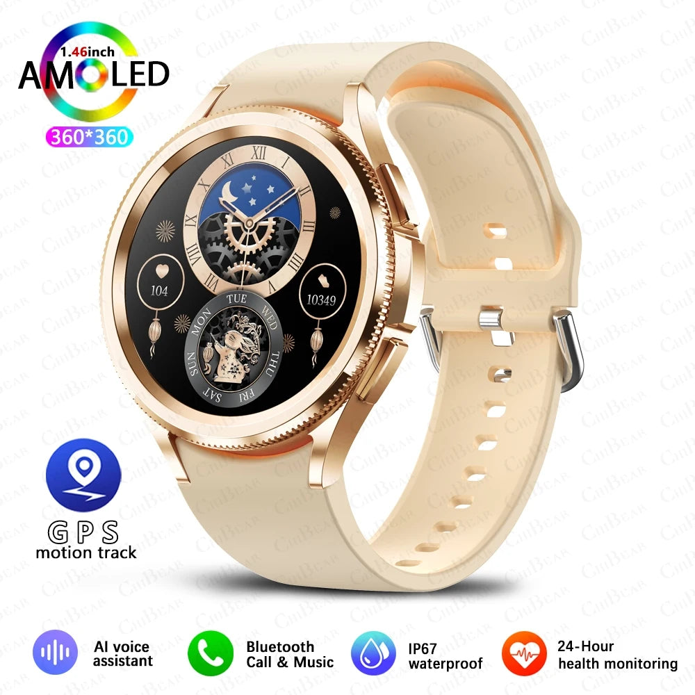 2026New Watch 6 Classic SmartWatch Women Fashion Bluetooth Call Voice Assistant Health Monitoring Android iOS Smart Watch Men
