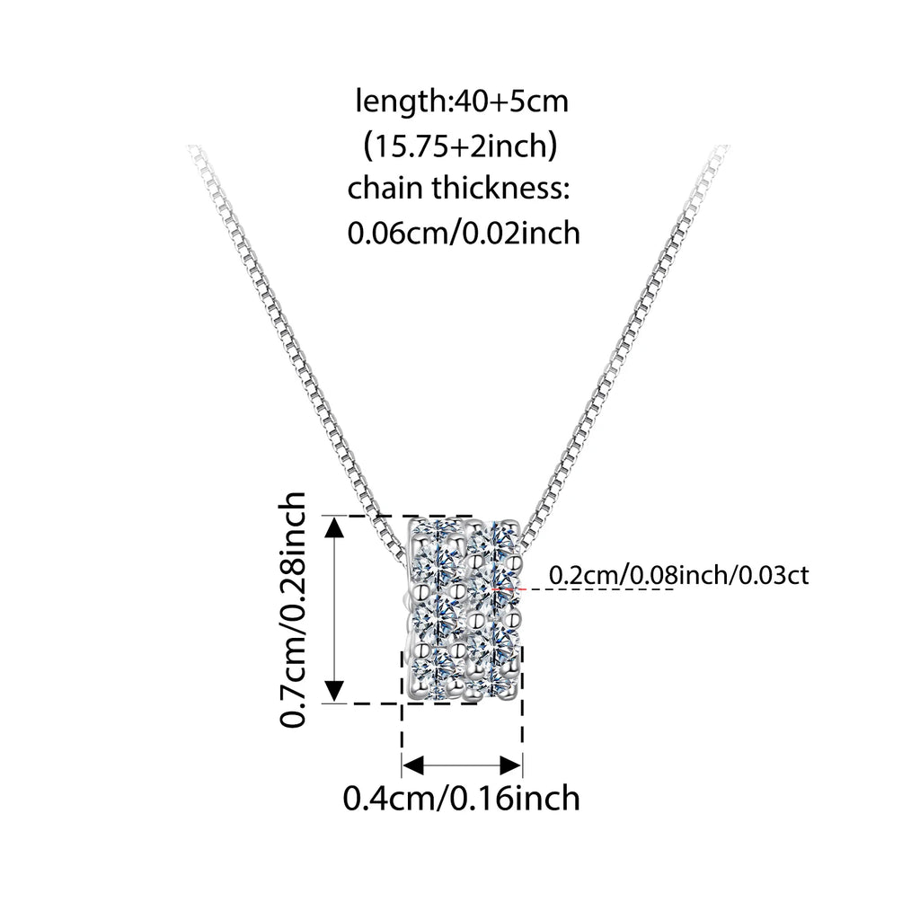 925 sterling silver necklace with moissanite pendant