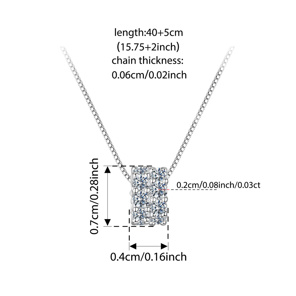 925 sterling silver necklace with moissanite pendant