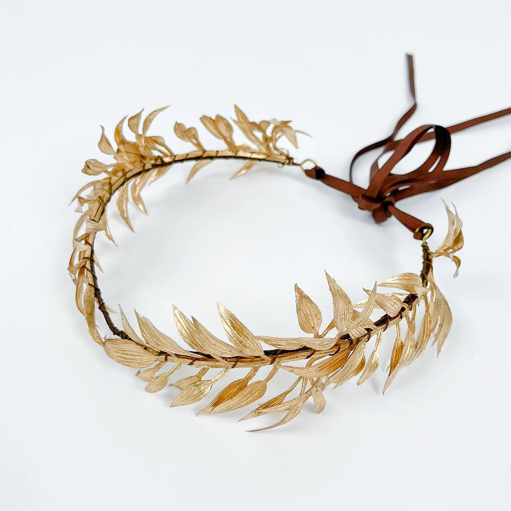 Unisex Griechischer Lorbeerkranz Gott Elf Blatt-Kopfschmuck Königliches Königskopfband Elfenkranz Für Königin Renaissance Halloween Cosplay