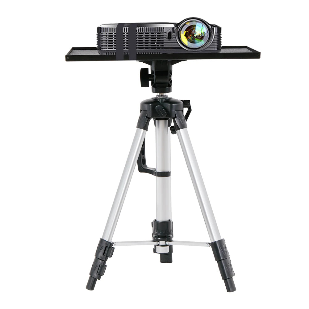 Support pour ordinateur portable pliable et réglable en hauteur, trépied pour projecteur en aluminium avec plateau et sac de transport