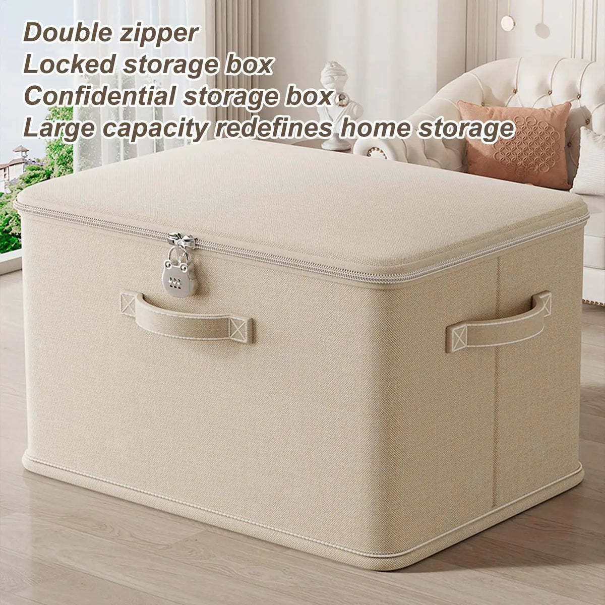 Grande boîte de rangement avec serrure, empilable, sécurisée avec poignée, bac de rangement verrouillable, lavable, paniers d'étagère pour