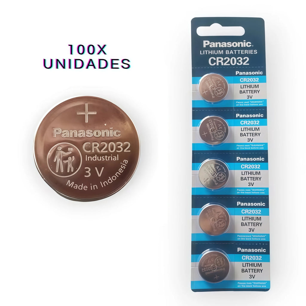 25PCS Long Shelf Life Panasonic CR2032 Battery, 3V Lithium Coin Cell for Remote Key Scale Motherboard