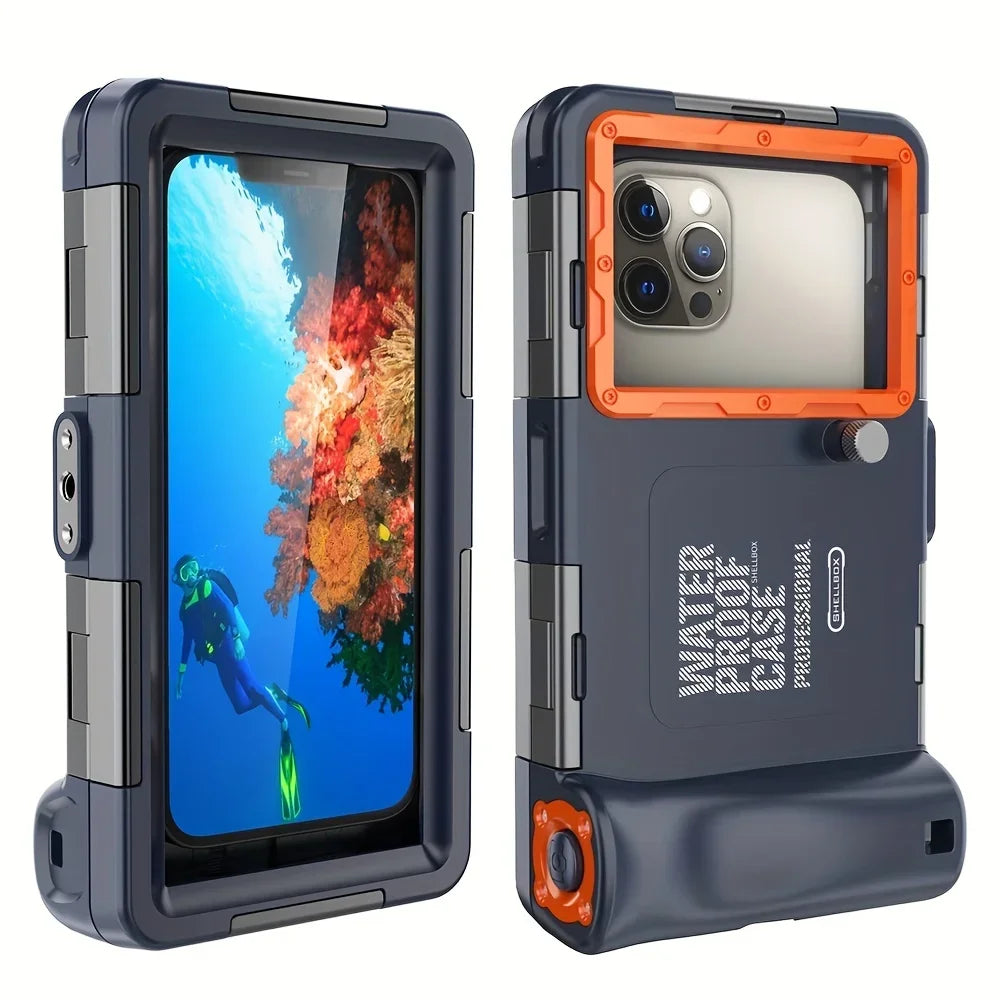 Waterproof Phone Case Holsters & 15m Diving 50ft Swimming Premium Protective Housing & Lanyard For iPhone Samsung 6.8" Phone