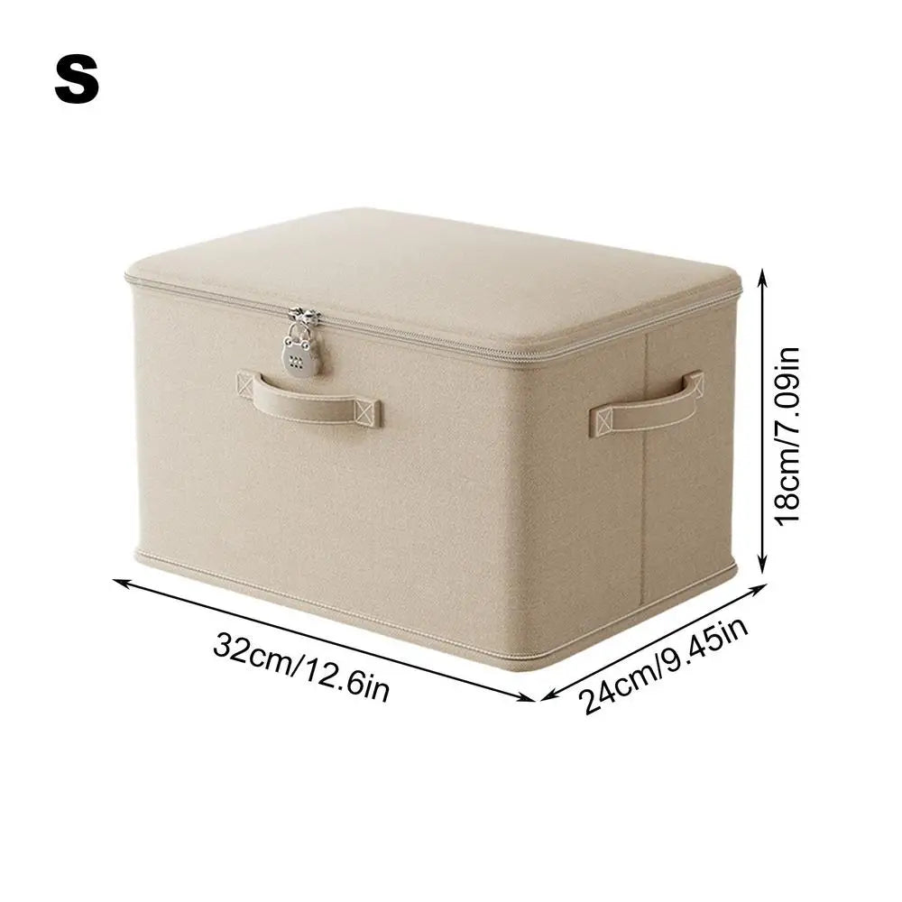 Grande boîte de rangement avec serrure, empilable, sécurisée avec poignée, bac de rangement verrouillable, lavable, paniers d'étagère pour