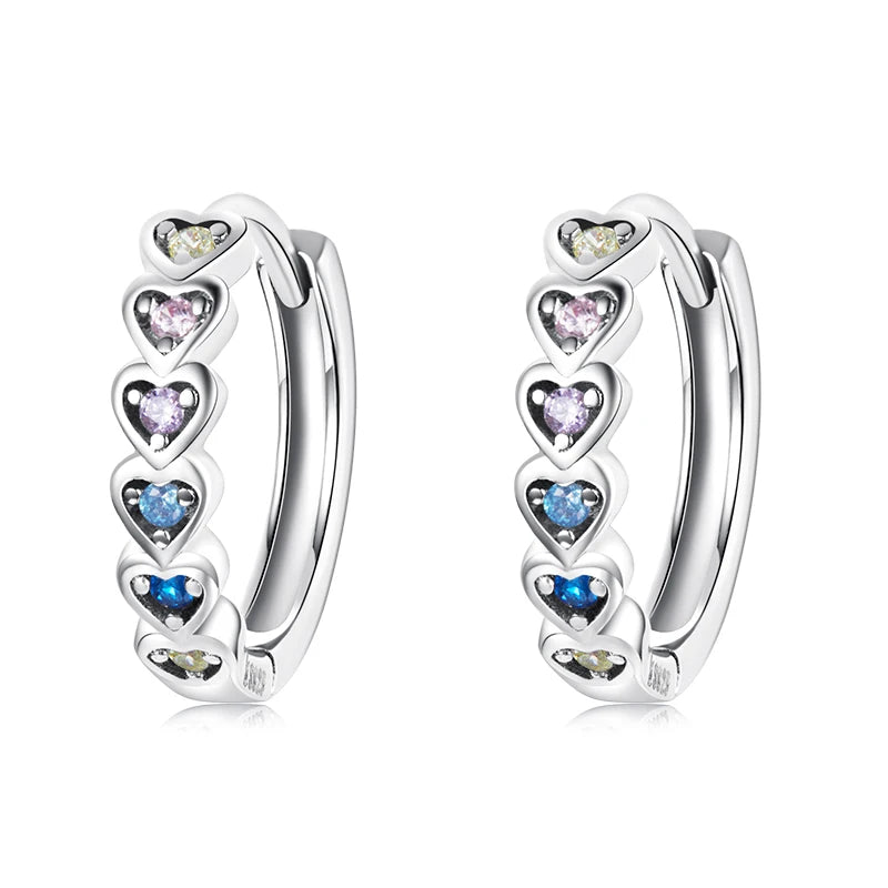Heart-motif stud earrings