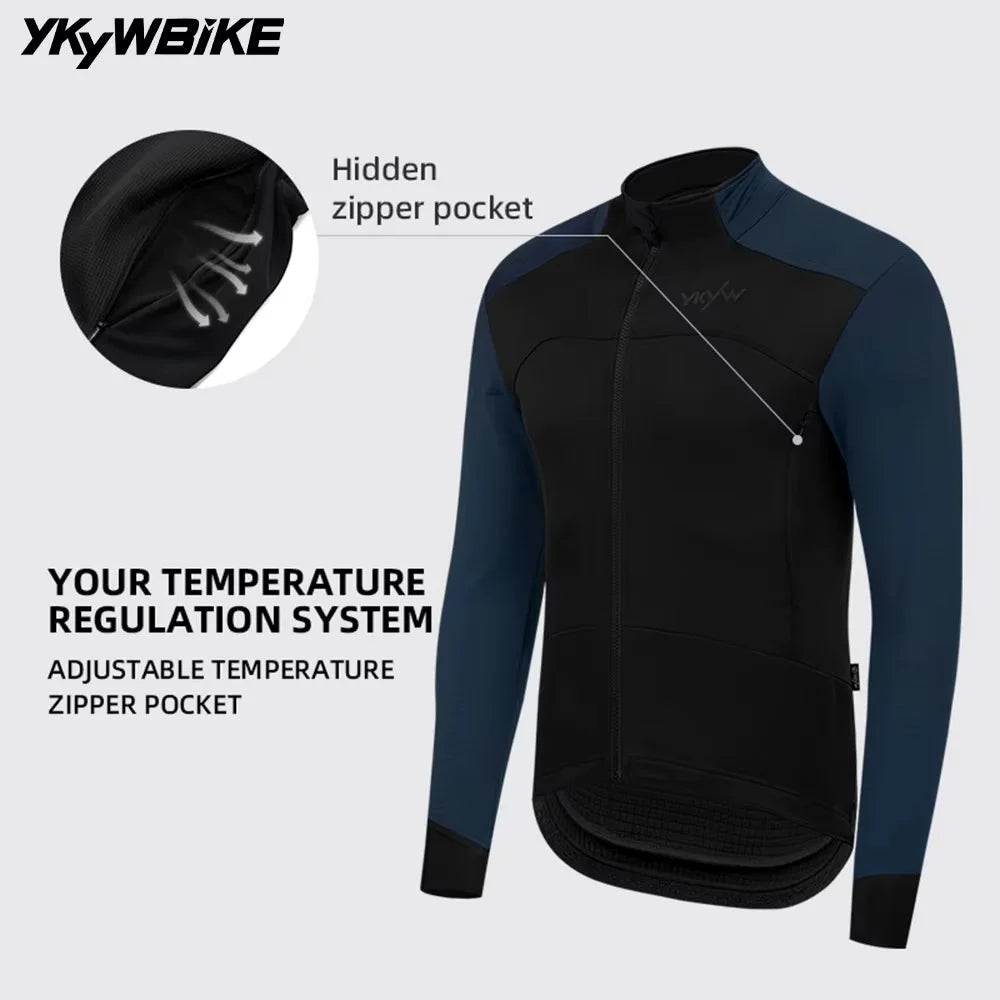 YKYWBIKE giacca ciclismo uomo a maniche lunghe
