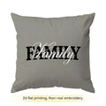 Housse de coussin décorative en polyester avec texte imprimé pour canapé, style maison chaleureuse et simple, 40/45/50 cm