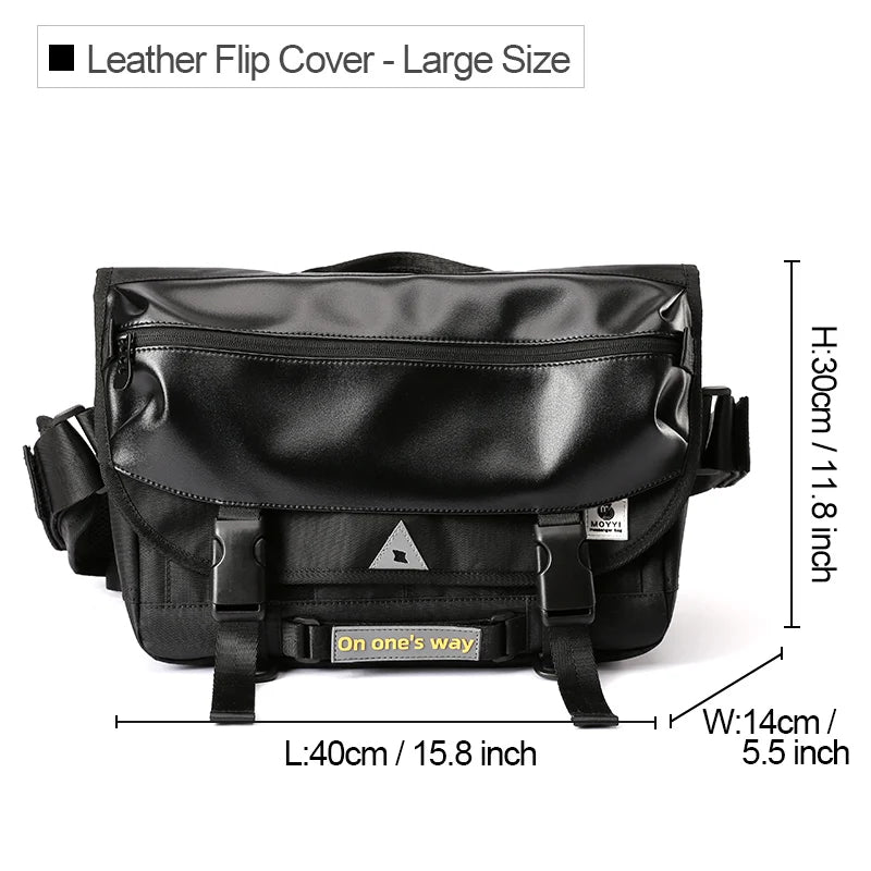 MOYYI Men Crossbody Bag Casual Trendy Waterproof Large Capacity Lightweight Bags For Teenage Daily Life Shoulder Messenger Bag