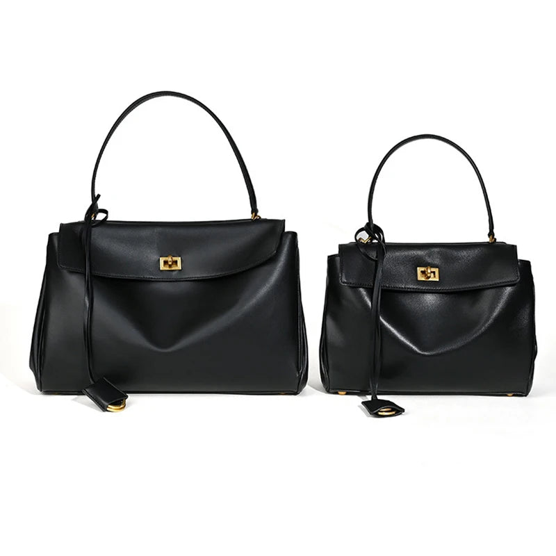 2026 New Luxury Brand Women Handbags Genuine Leather Shoulder Bags Women Retro Silver Buckle Tan Cowboy Bags Woman Totes