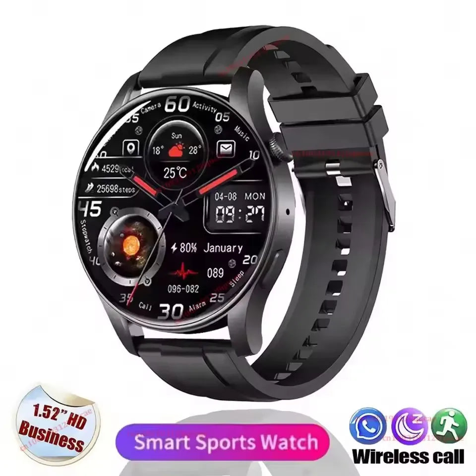 Smart Watch For Men Women ECG Heart Rate Blood Pressure SpO2 Monitor Sleep GPS FitnessTracker Sport Waterproof Smartwatch HT22 ﻿