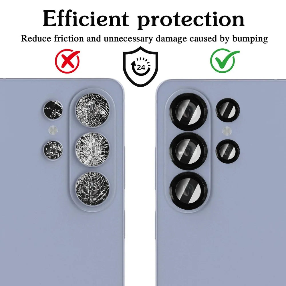 1-3pcs Tempered Glass for Samsung Galaxy S26/S26 Ultra/S26 Plus Metal Ring Camera Protector Easy Install Positioning Lens Film