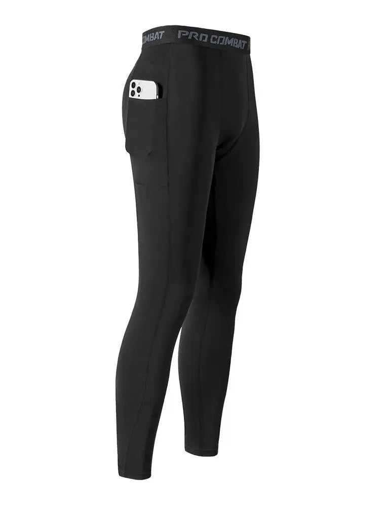 Pantaloncini sportivi aderenti uomo con tasca