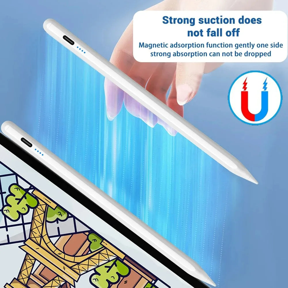New Stylus Pen For Apple Pencil Palm Rejection For iPad 8/9/10/11th Gen A16 2025 Pro 11 12.9 13 M5 Air 11 M4 5 4 3 Mini 7 6 Pen