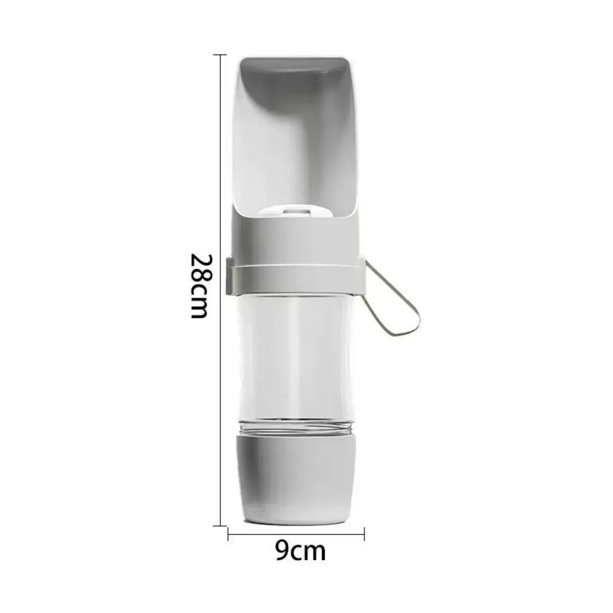 Botella de agua portátil para perros y gatos con compartimento para comida y agua, comedero para cachorros y mascotas, accesorios para viajes al aire libre
