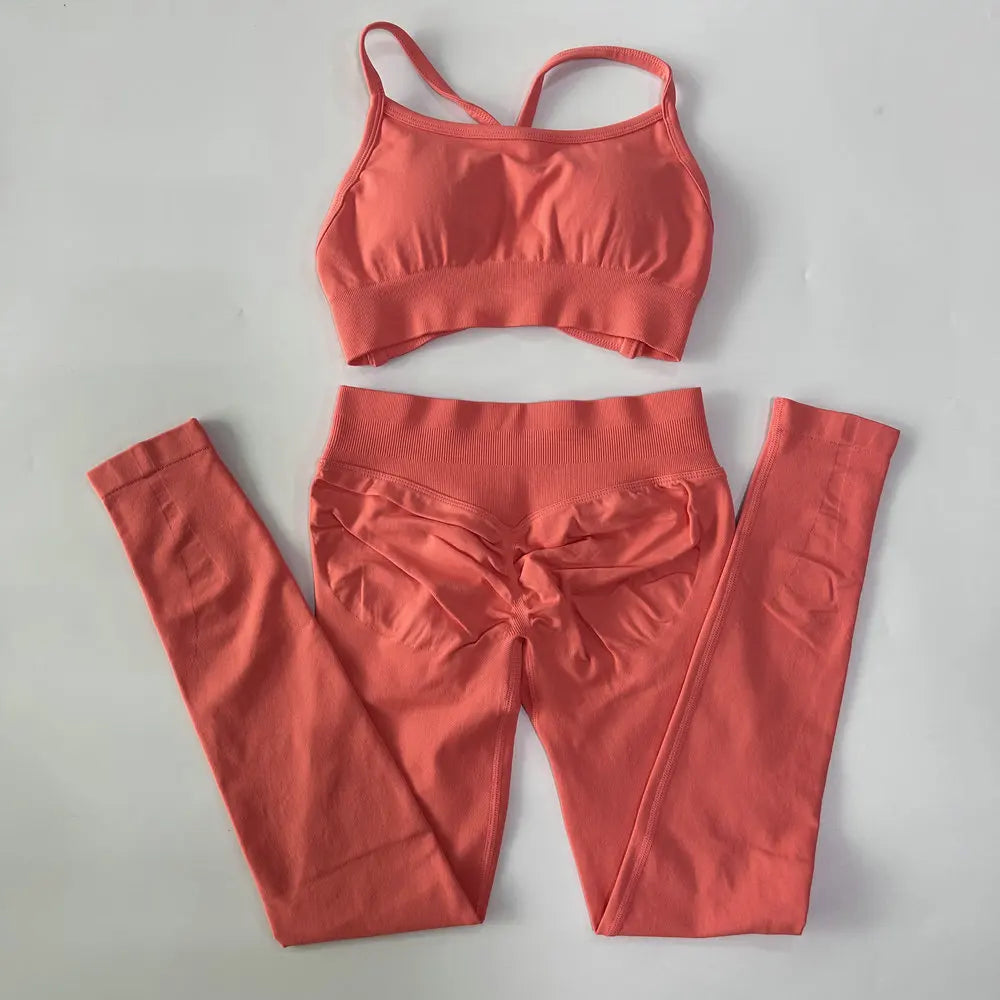 Ensemble yoga femme, haut et short