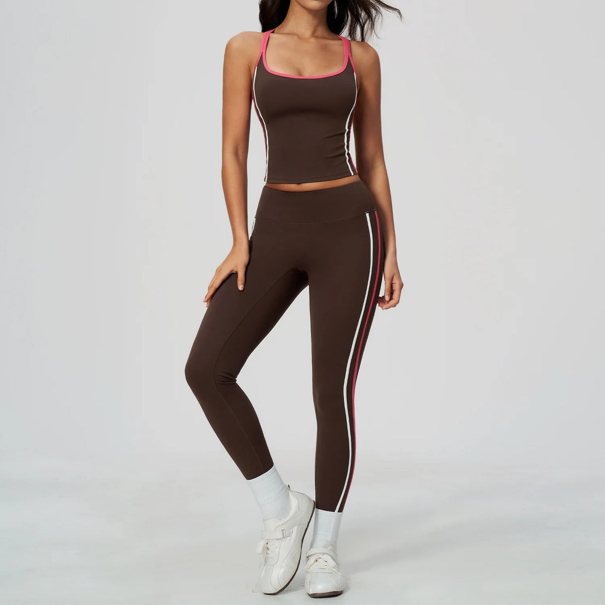 Ensemble yoga femme, 2 pièces, haut et legging