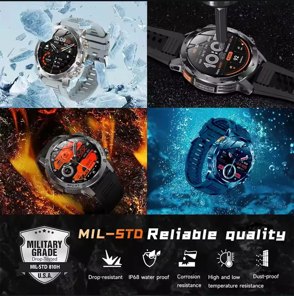 Smartwatch sportivo AMOLED da 1,7″ con chiamate Bluetooth