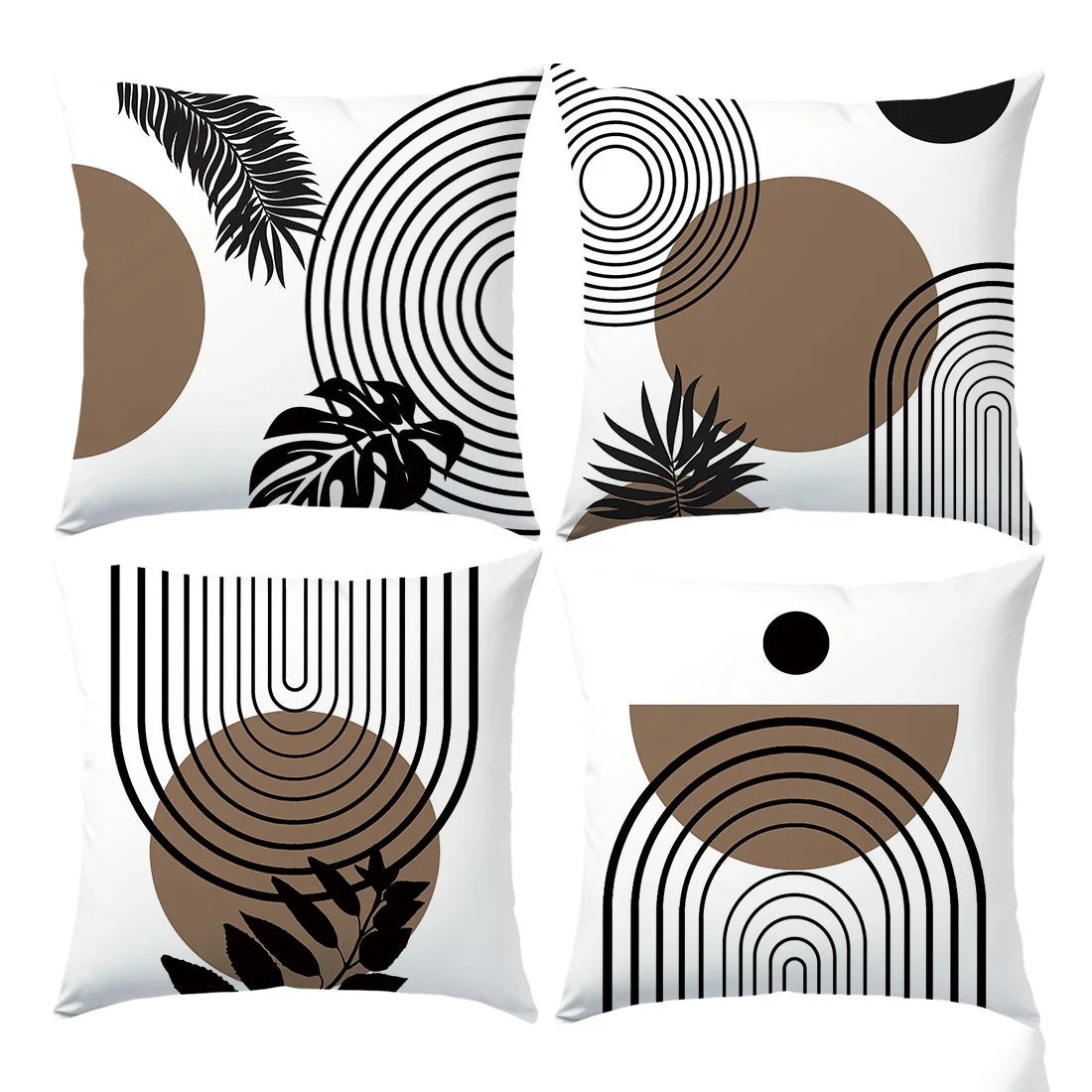 Modern Geometric Pattern Leaf Print Pillow Cushions Polyester pillowcase, sofa decorative cushion cov Headboard Pillow