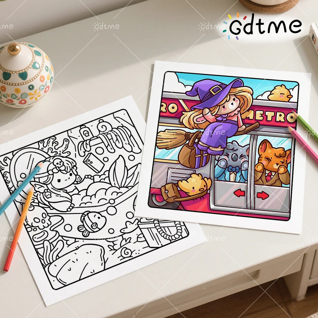 Halloween Spooky Life Coloring Book for Adults and Teen Featuring Adorable Creepy Creatures Painting Gift Art Activity Book