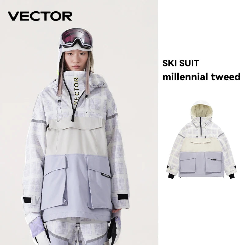 Giacca da sci donna VECTOR HXF70073 con cappuccio