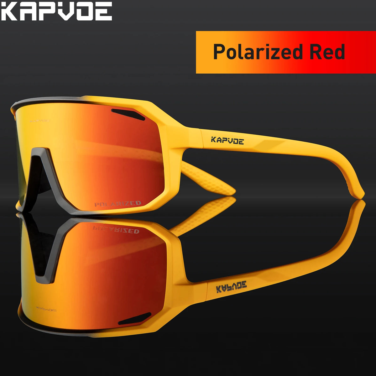 Kapvoe Cycling Glasses Men's Cycling Sunglasses MTB UV400 Polarized with Built-in Myopia Frame Bicycle Goggles Outdoor Sports Eyewear