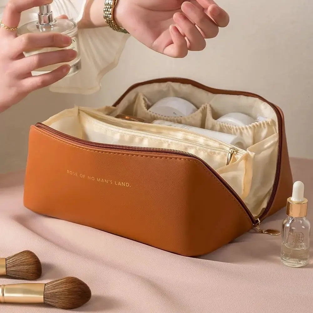 Kosmetik-Organizer für Damen, Kosmetiktasche, Kosmetik-Aufbewahrungstasche, luxuriöse Damenbox, Kosmetiktasche, Reise-Organizer mit Reißverschluss