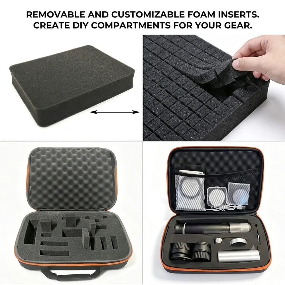 Sac de rangement en mousse Pochette hermétique Accessoires pour cigarettes et fumée Boîte de voyage Boîte en mousse pour appareils électroniques Étui pour outils électriques