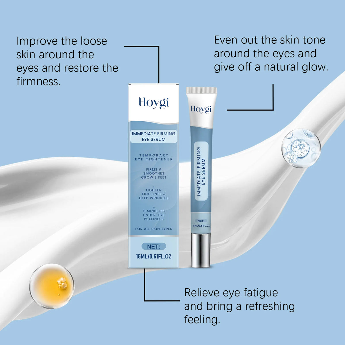 Crema contorno occhi Hoygi 5-in-1, formato 15 ml