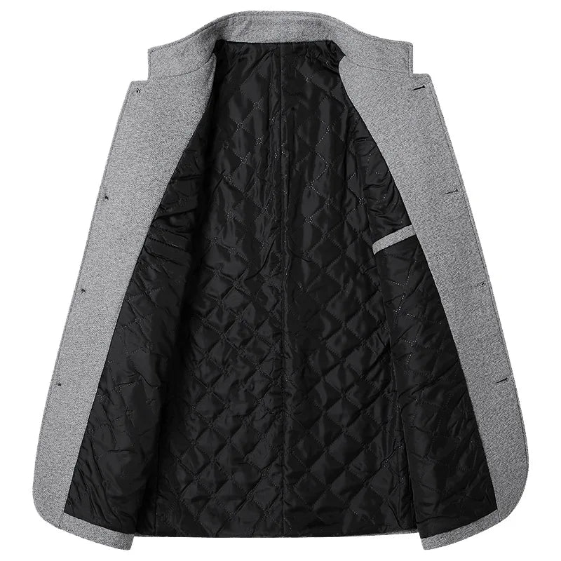 Winter Coat Men Wool Thick Warm Windbreaker Jackets Overcoat Casaco Masculino Palto Woolen Men's Casual Slim Fit Trench Peacoat