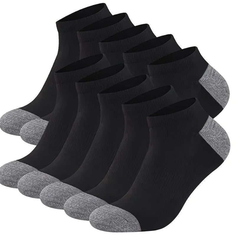 10/20/30 Paar Herren Colorblock-Füßlinge, modische, atmungsaktive, bequeme, niedrige Knöchelsocken, Herrensocken