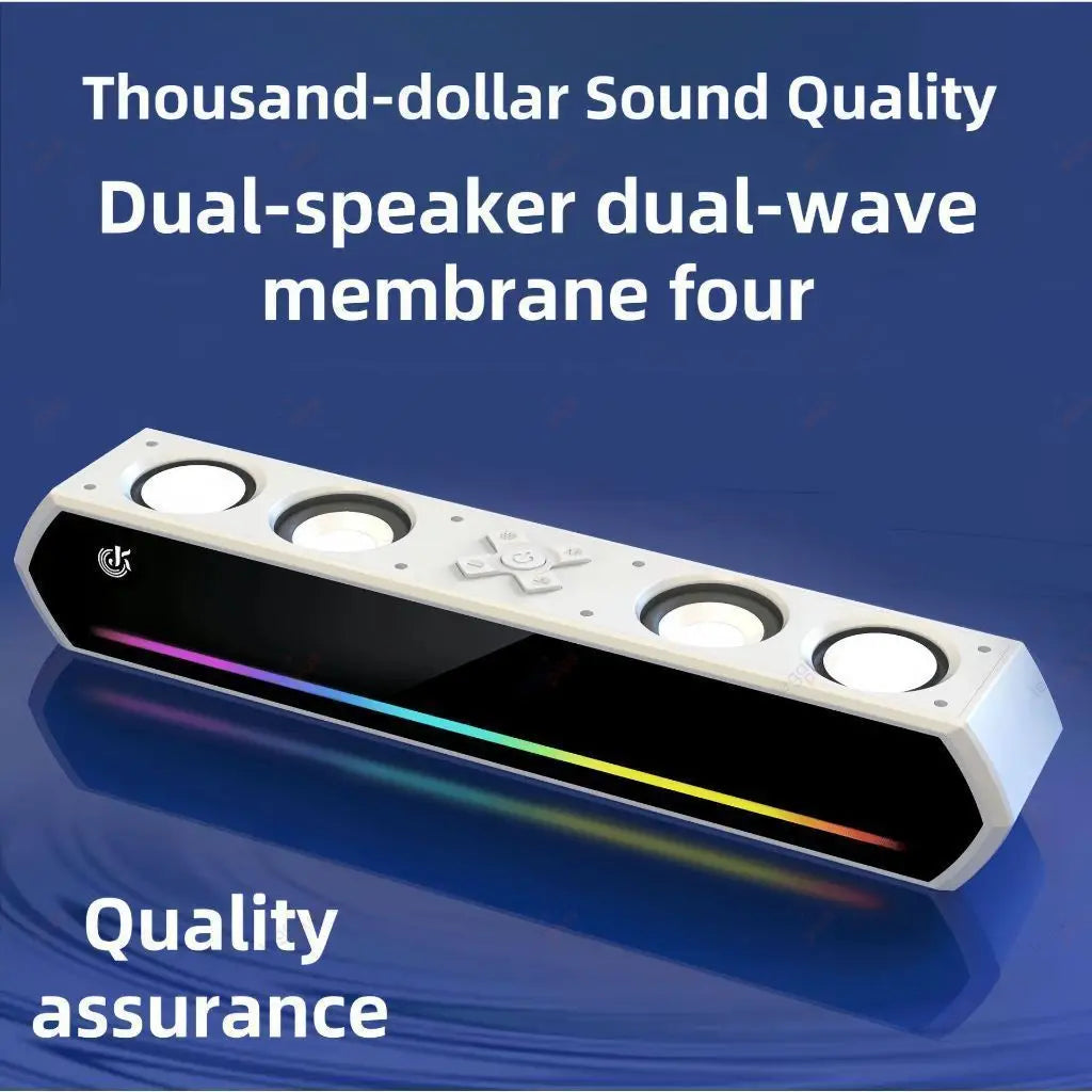 Altavoz para TV con Bluetooth de 30 W y 4 altavoces, ideal para PC, portátil, ordenador y juegos