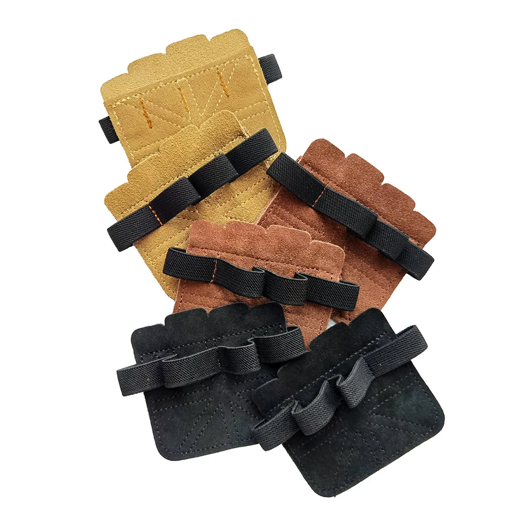 Cowhide Weightlifting Grip Pads, 1 Pair